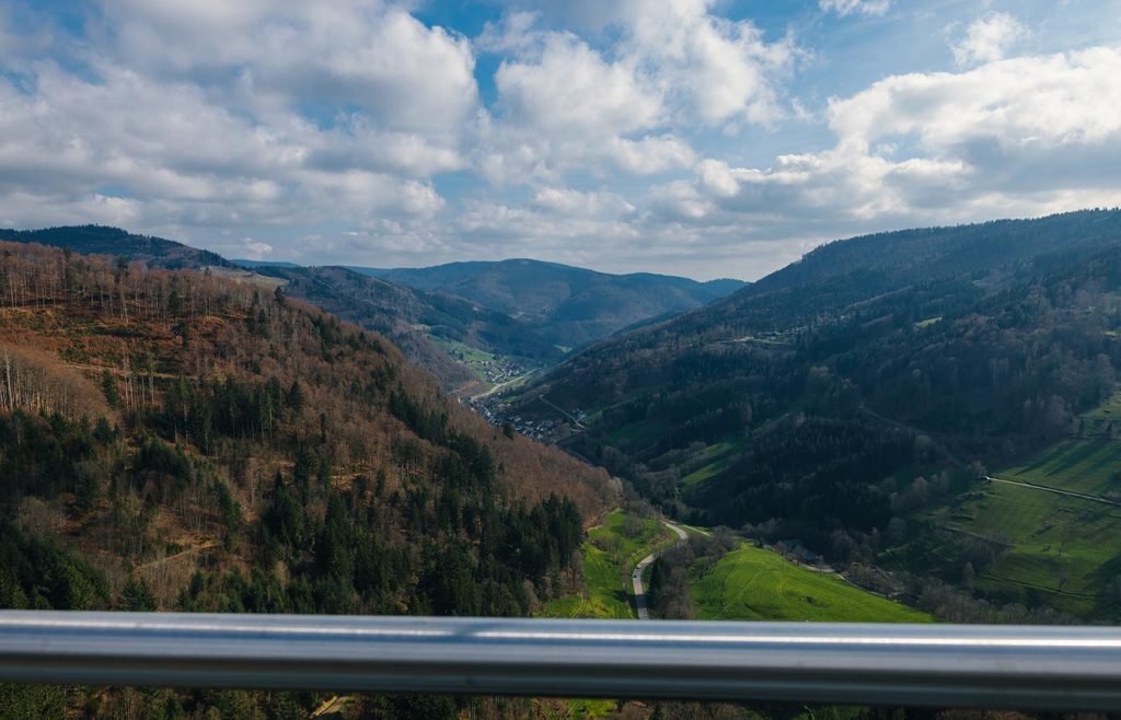 Landschaftsaufnahme von der BLACKFORESTLINE Hängebrücke