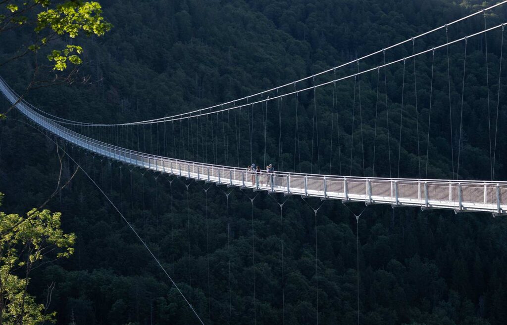 BLACKFORESTLINE Brücke mit Besuchern